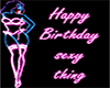 Sexy happy Birthday neon