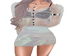 2pc white organza starry