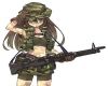 Army girl n gun