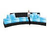 blue black star couch