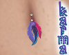 Belly Ring-3 Feathers-F