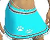(k) aqua Pawed skirt