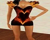Gold flame heart dress 1