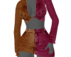 VF denim set orange pink