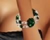Silver/Green Bracelets