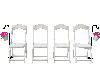 White Chairs with Pink