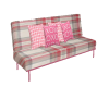 Pink Plaid Sofa