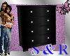 S&R Black Tall Dresser