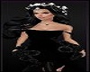 FLowers Black Dress Doll