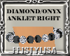 ! Diamond Onyx Anklet R