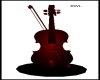 dark red violin statue