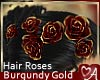 Burgundy Gold Hair Roses