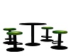 Green N Blk Bar Table