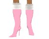 Pink santa style boots