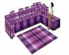 purple plaid couch