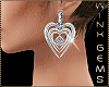 Hearts Silver Earrings