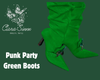 Punk Party Green Boots