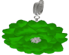 Green Flower Earings