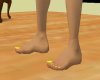 dainty feet/yellow nails