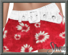 Syndi Red Flowered Skirt