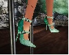 Emerald glitter shoes