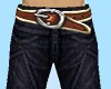 Denim Casual Pants -belt