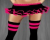 Black Pink Skirt + Socks
