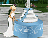 Dreamy Blue Wedding Cake
