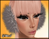 D- Fur Ear Muffs Grey