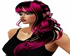Black pink plait braided