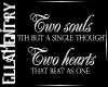 "2 Souls..2 Hearts" Wall