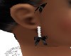 X-MAS PEARL/BLK EARRINGS