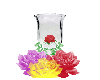 Roses with glass sticker