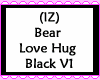 Bear Love Hug Black V1
