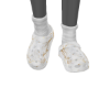 White Marble Crocs