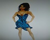 Black & Blue Print Dress