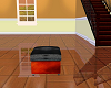 Red Rust Leather Ottoman