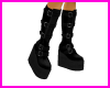 Plain black boots