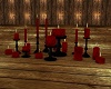 Red Black Candles Deco