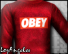 La' OBEY Sweater Red.