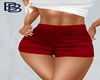 Dark Red Satin Shorts