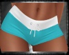 Aqua White Shorts