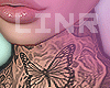 Neck Tat  Big Butterfly