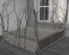 vintage white birch bed