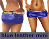 blue leather mini