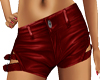 Leather Shorts Red