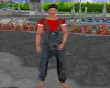 [123k]Overall W/ Red Tee