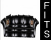 black leather couch/sofa