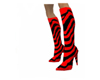 Red zebra Boots