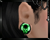 Plugs Skull Green